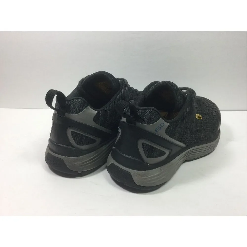 Keen Womens ESD Utility Work‎ Shoes Size 7W Black Gray Safety Toe Sneakers